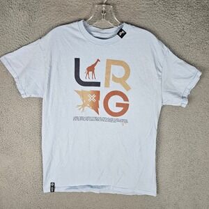 LRG T-Shirt Mens Medium Blue Lifted Research Group Graphic Giraffe Streetwear